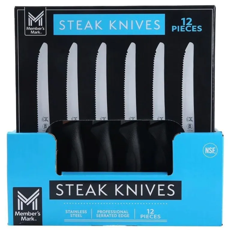 5 Stainless Steel Steak Knives 12ct