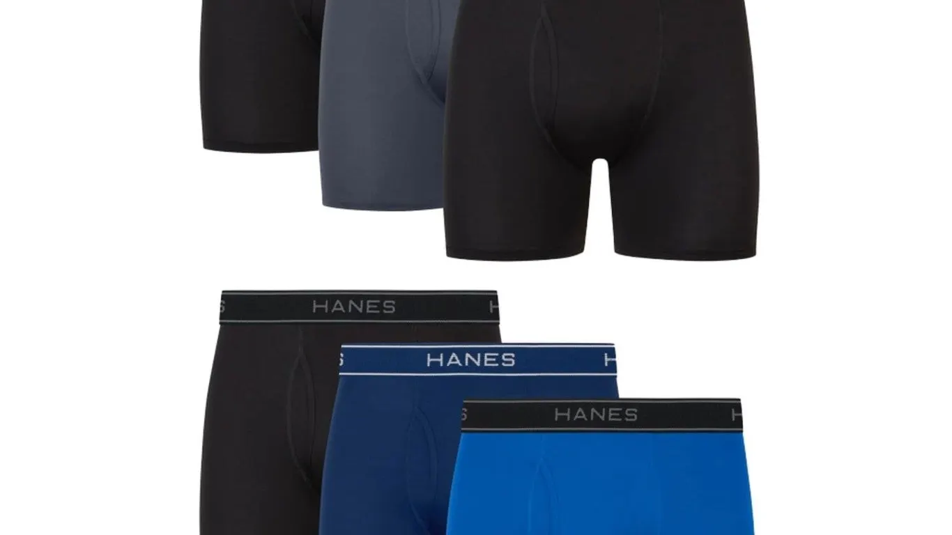 Hanes Performance Boxer Briefs Medium 6pk