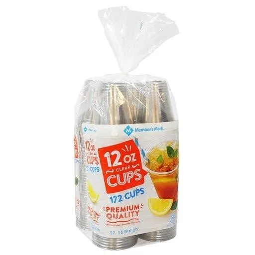 Clear Plastic Cups 12 Oz 172ct