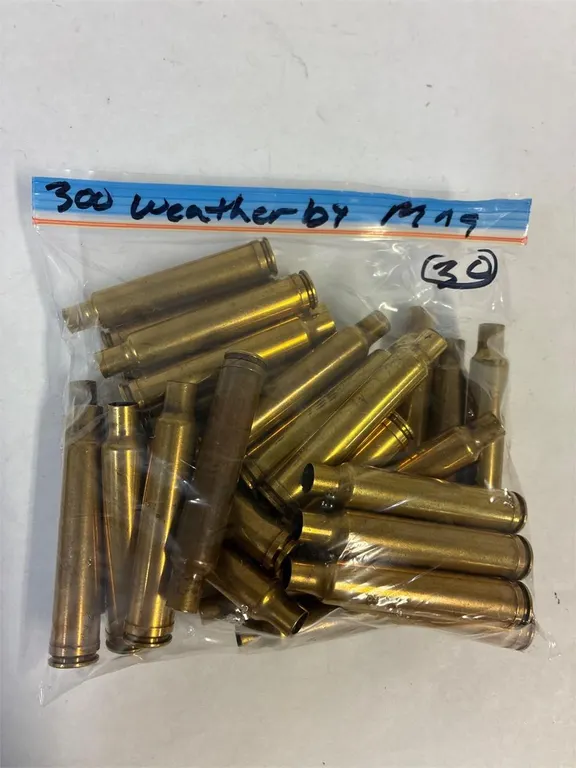 300 Weatherby Mag Calibre 30 Brass Casings