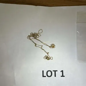 Gold Chain w/diamond pendant