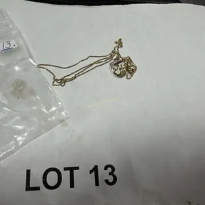 Gold Chain & Diamond Heart Pendant