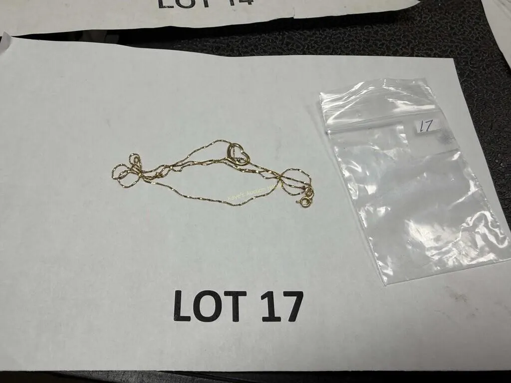 Gold Chain with heart Shape Pendant