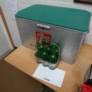 Vintage 7up metal cooler