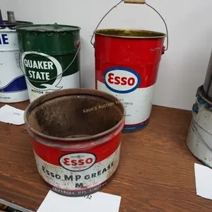 vintage Esso Motor Oil and MP grease pails