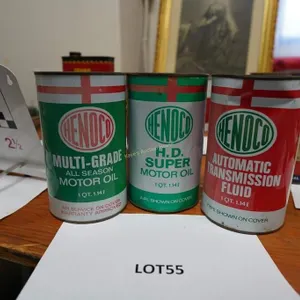 Henoco motor oil and automatic cans