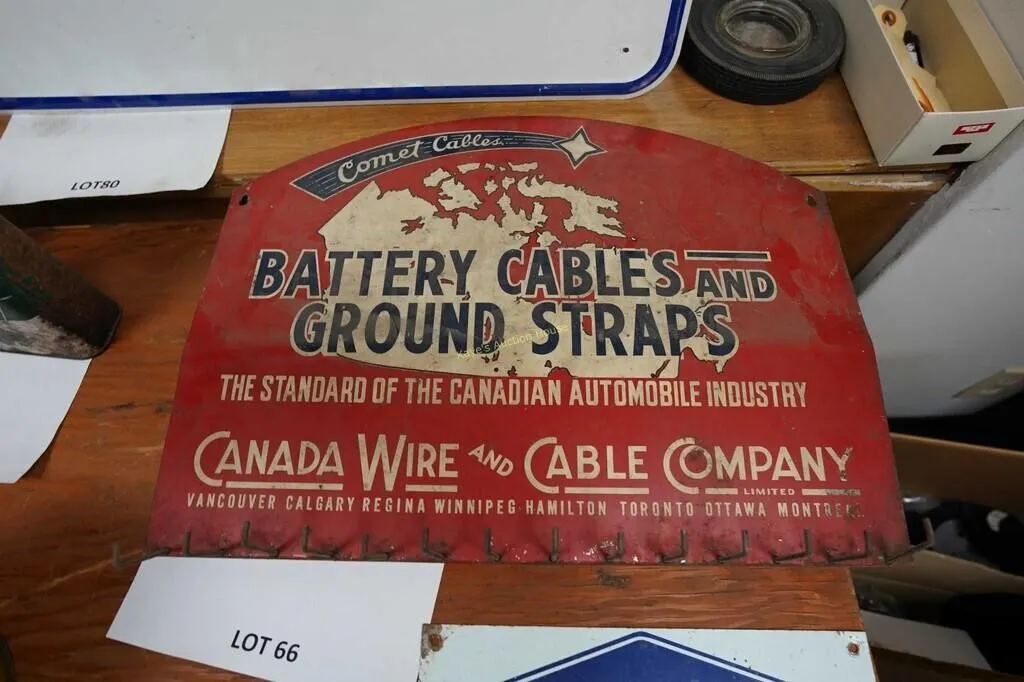 vintage Canada Wire and Cable battery cables