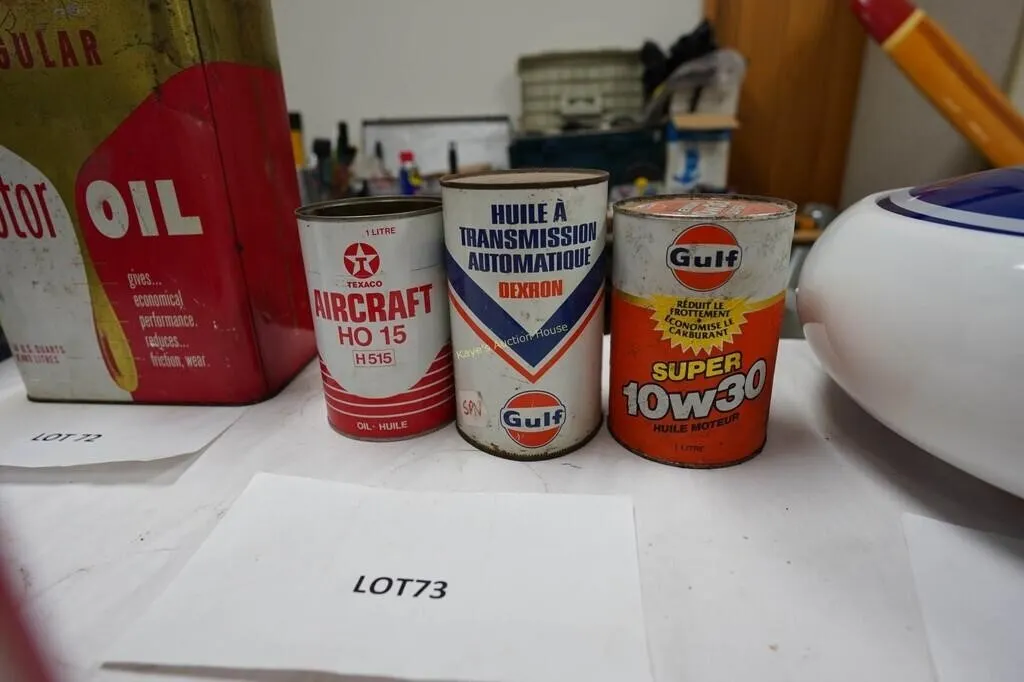 Texaco Aircraft oil and Gulf