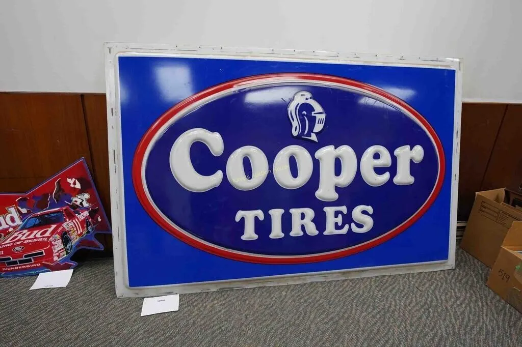 large Cooper Tires plastic sign