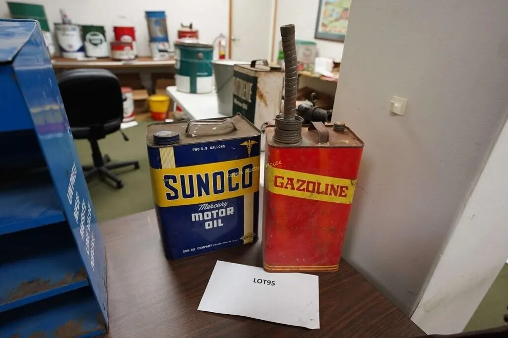Sunoco motor oil can