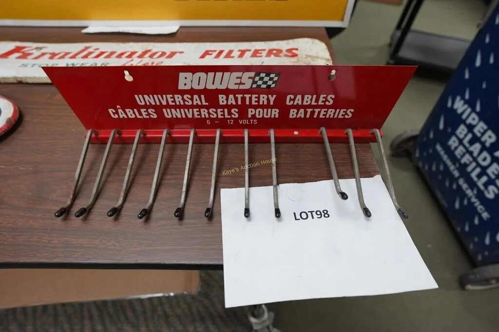 Bowes Universal battery cables display rack