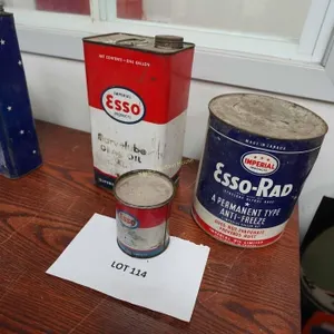 Imperial Esso oil & Esso-Rad anti-freeze cans