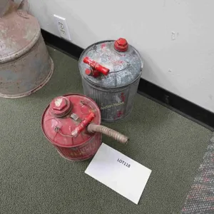 vintage metal gas cans