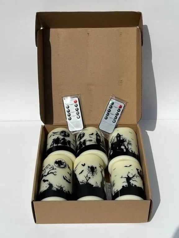 6 New Flameless Candles with Remote - 4 inch and 6