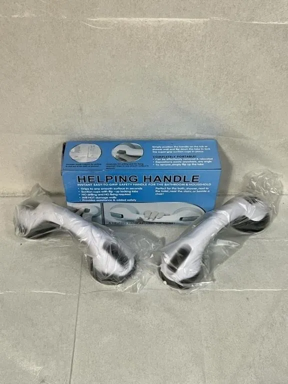 New Set of 2 Shower and Tub Suction Handles