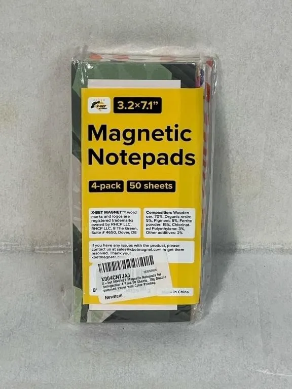 New 4 Pack of Magnetic Notepads