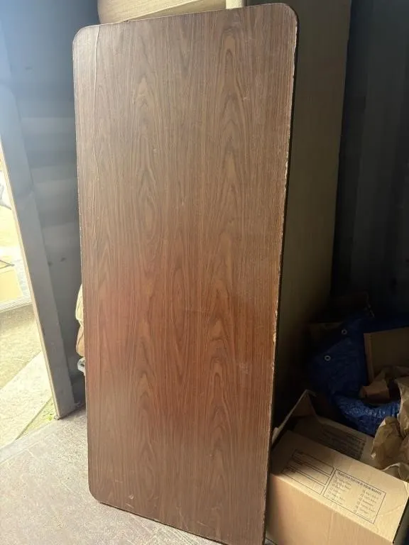 Vintage Folding Wood-Grain Card Table