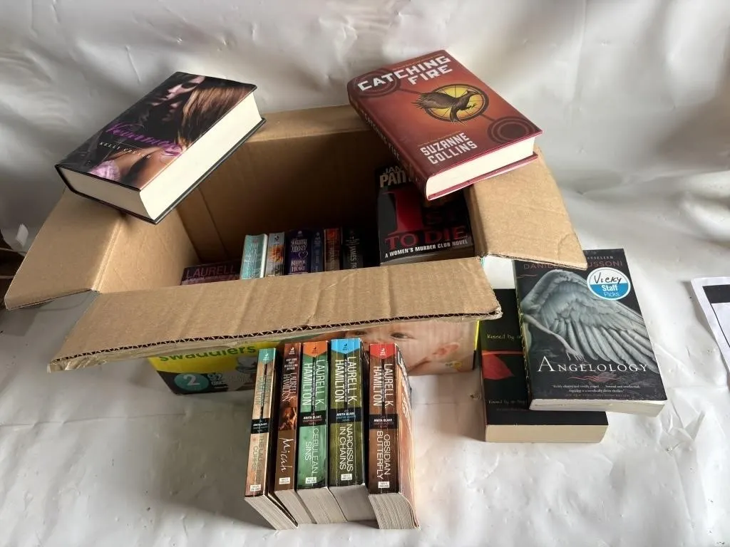 Box of Books incl. Anita Blake, Patterson, Collins