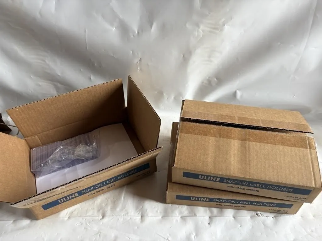 Uline Snap-On Label Holders with Paper Inserts