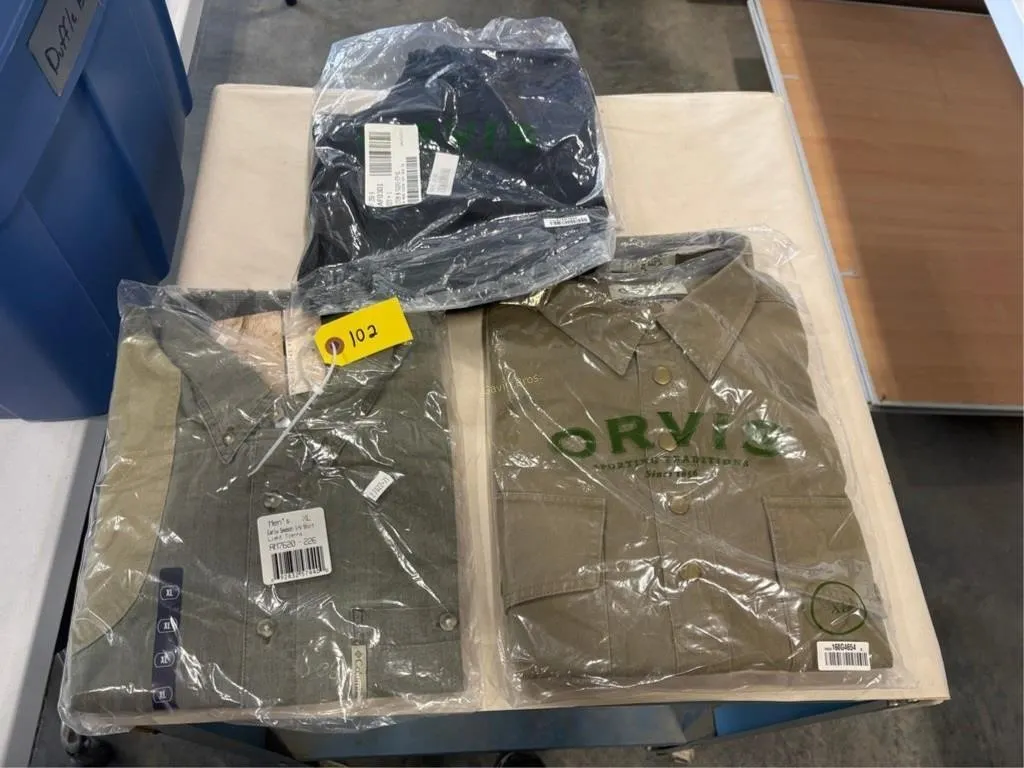 (3) New XL Shirts, Orvis & Columbia