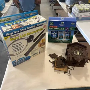 Lint Removal Kit, Bug Spray, Clock