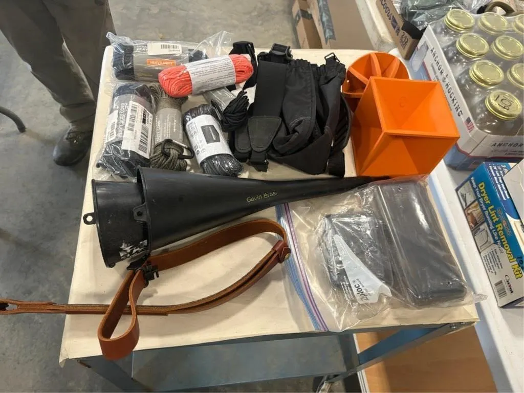 Heavy Duty Cord, Shooting Blocks, Funnels etc