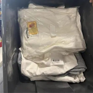 Tote of New White & Grey XL Shirts