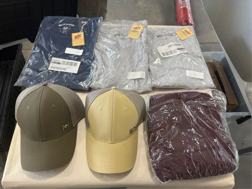 Tote of Hats & New XL Shirts