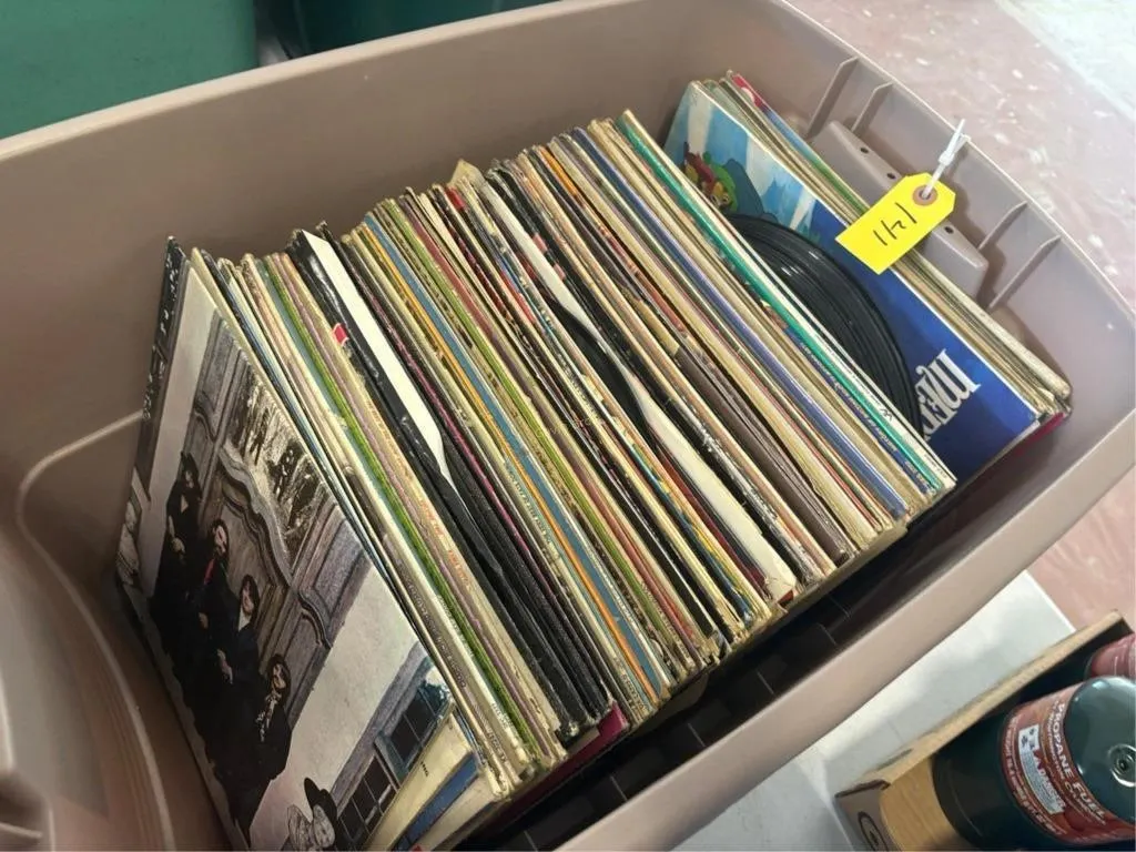 Tote of Misc Records