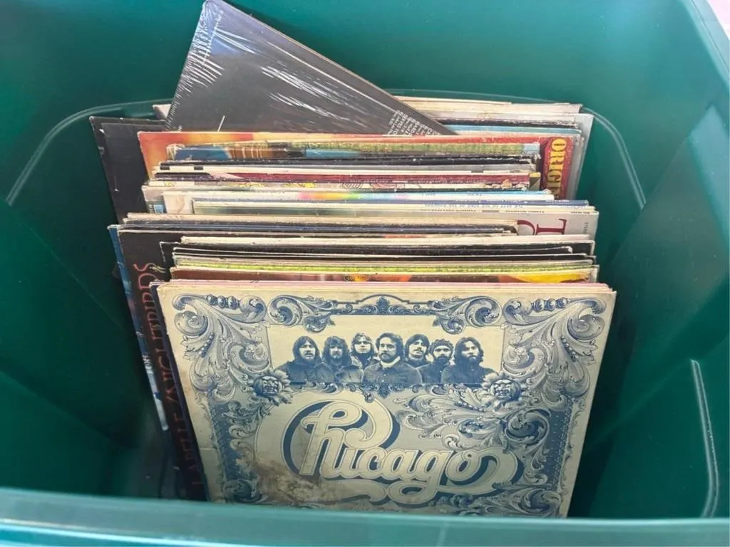 Tote of Misc Records