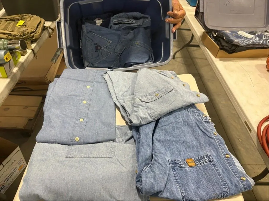 Tote of Jeans & Denim Clothing