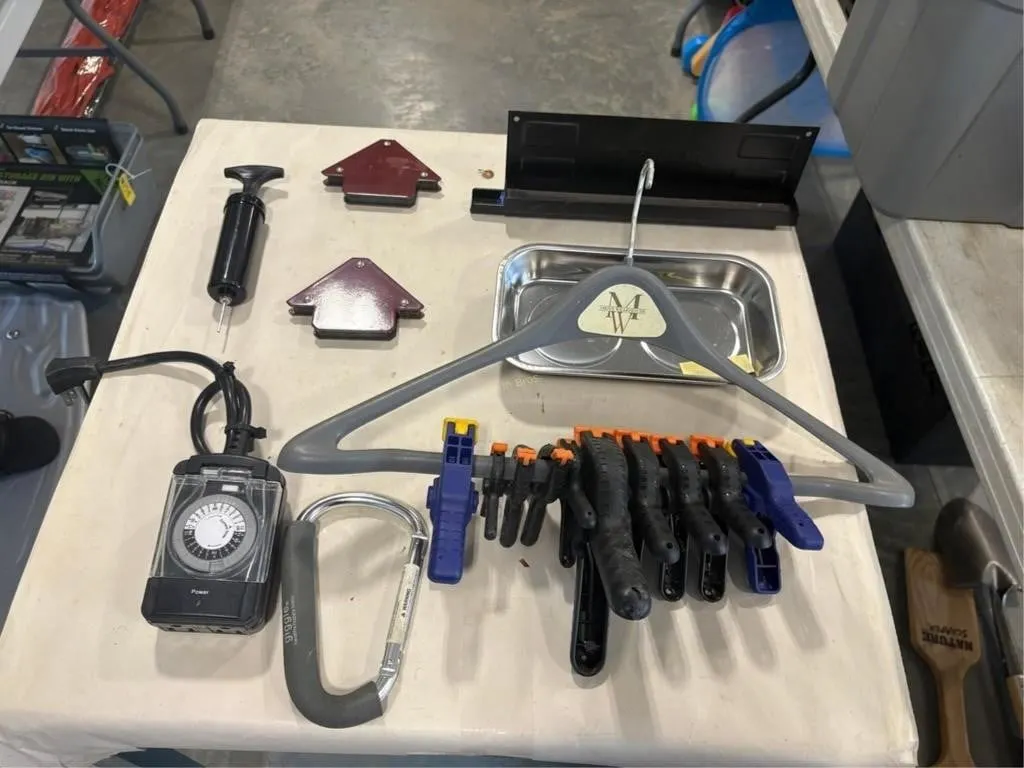Tote of misc. Magnet Trays, Timer etc