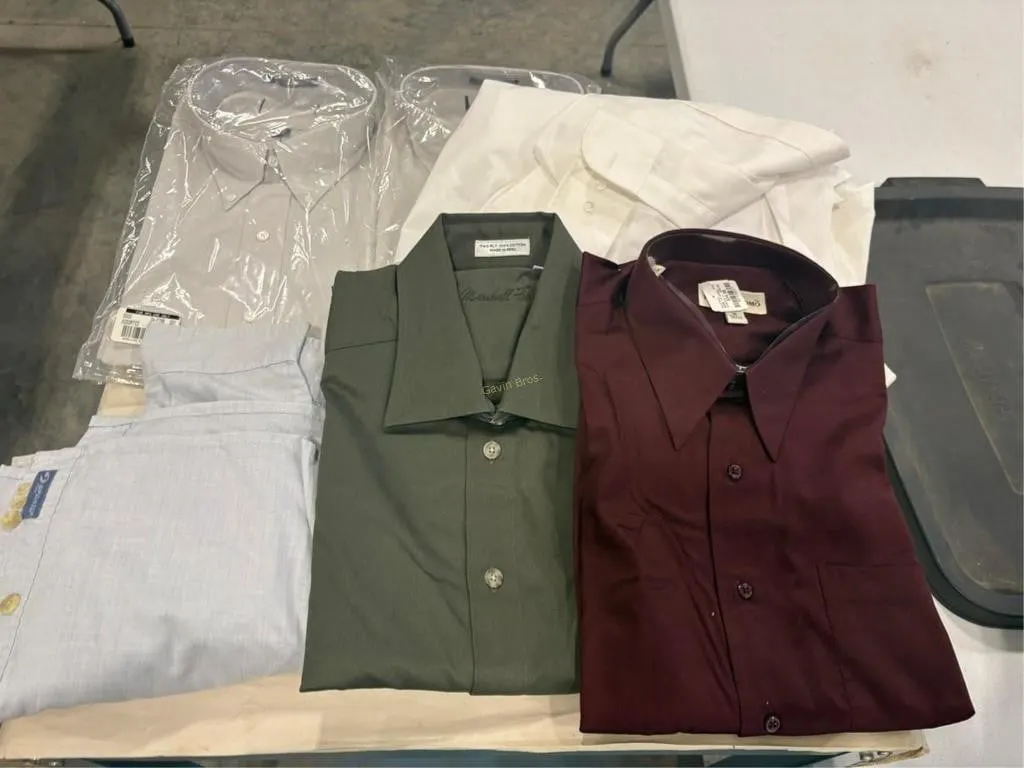 tote of misc Dress Shirts