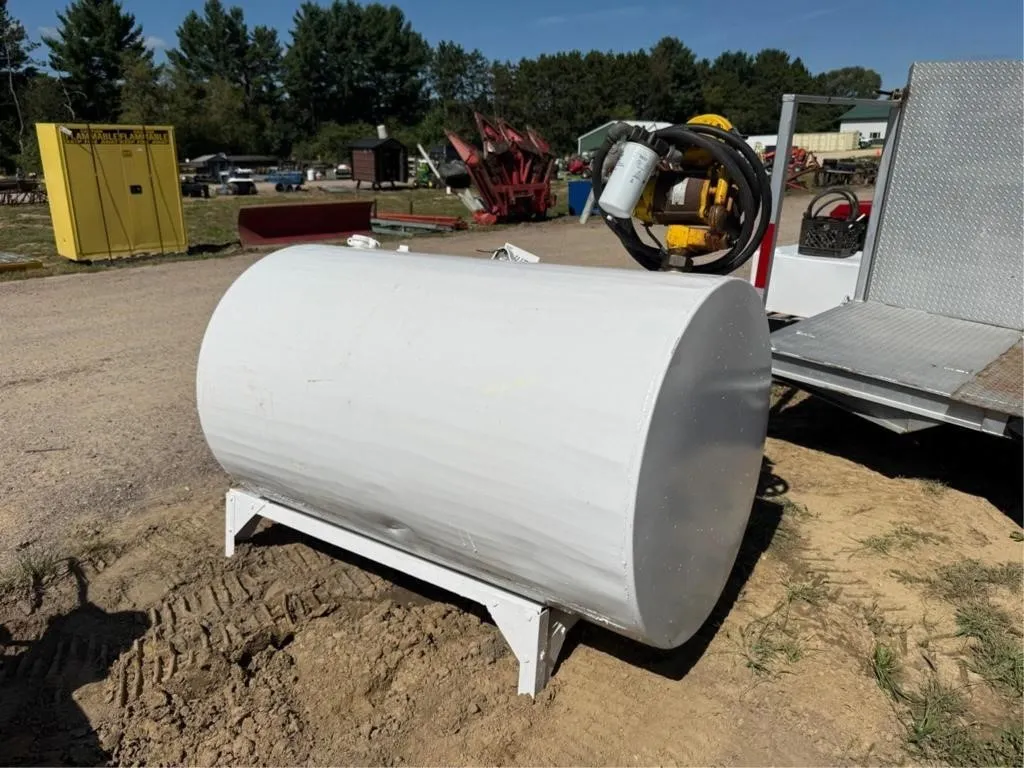 Fuel Barrel with Pump on Stand