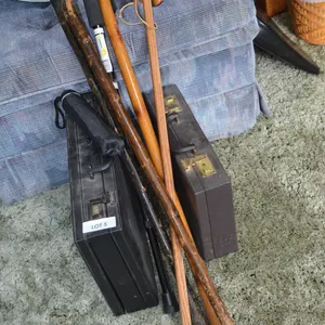 5 Walking Canes, 2 Briefcases