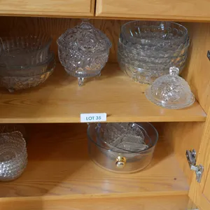 Crystal Candy Dish, Butter Dish, Variety of Glass Serving Bowls, Dessert Bowls