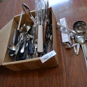 Box full of Cutlery, Serving Utensils
