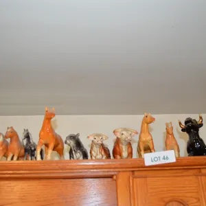 Large Assortment of Horses and Bulls Figurines