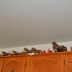 Large Assortment of Horses and Carts /wagons Figurines