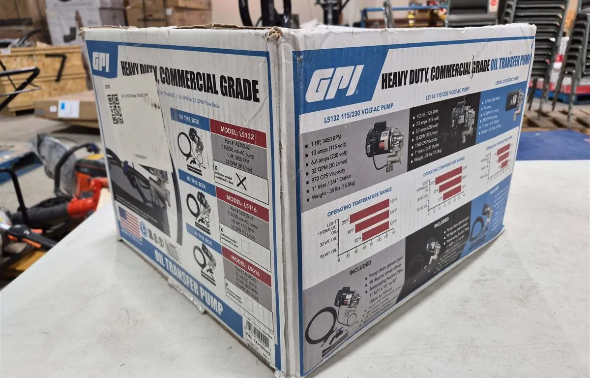 GPI L5132 Heavy Duty Oil Transfer Pump
UNRESERVED
