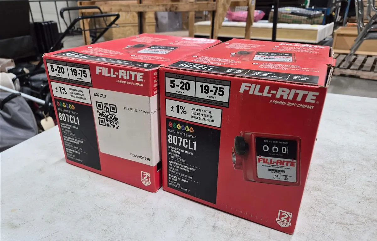 (2) Fill-Rite 807CL1 Mechanical Flow Meters
UNRESERVED