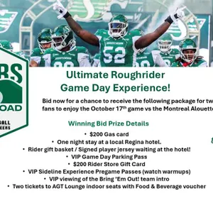 Ultimate Roughrider Game Day Experience
 UNRESERVED