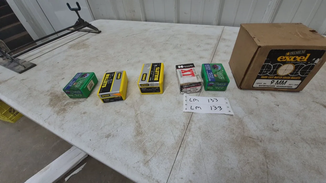 Excel, Speer, and Hornady 9mm Bullets