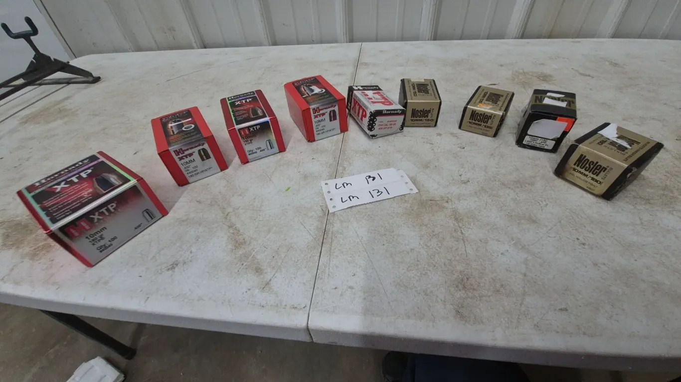 Hornady XTP and Nosler 10mm Bullets, 900 Count