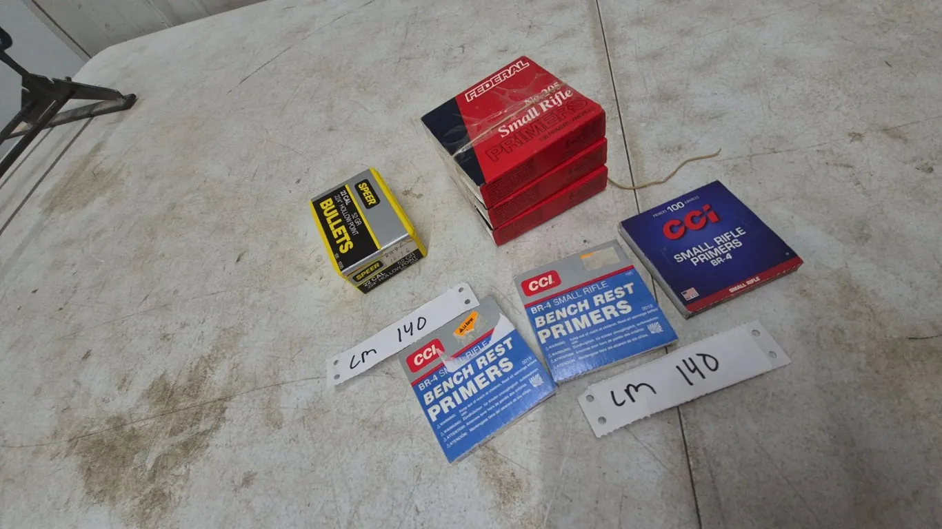Speer .22 Cal Bullets and Federal and CCI Primers