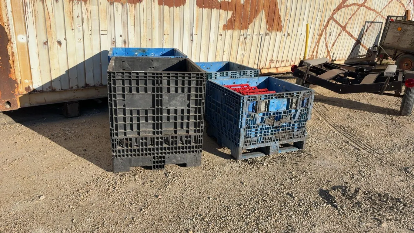 Four Bulk Containers, Two 34 × 30 × 32” and Two 25 × 34 × 30”