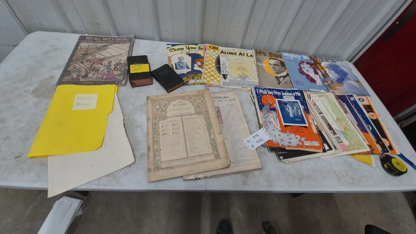 Vintage Sheet Music and Needlework Lot: McCall Needlework Summer 1947, 1920s Music