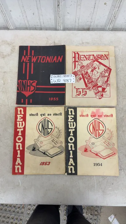 3 Old Isaac Newton High School Books. Newtonian 1953, 54, 55 and 1 1955 North Toronto Collegiate