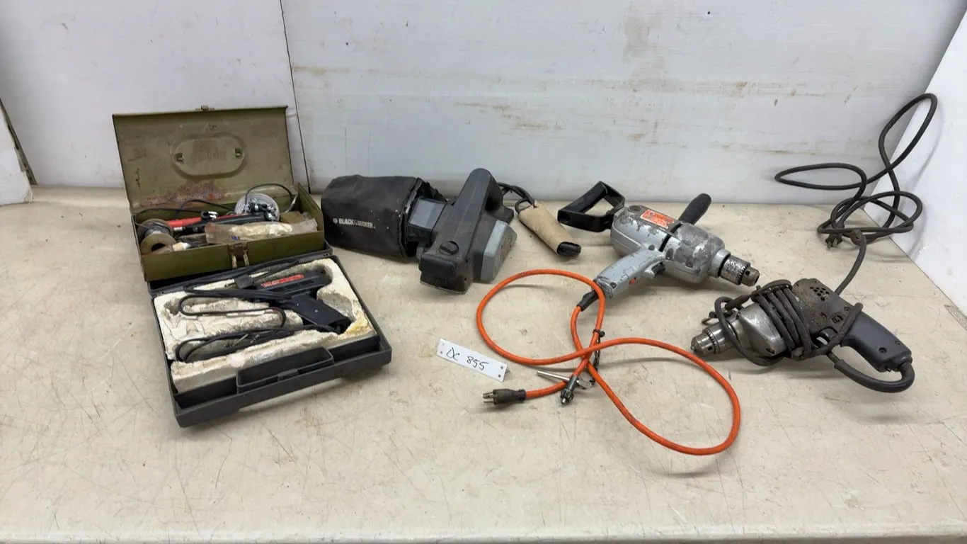 Black and Decker Drills, Planer, Solder Guns with Supplies