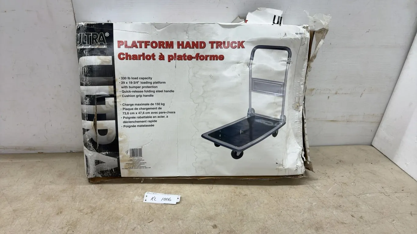 New Ultra Steel Platform Hand Truck, 330-Pound Capacity, 29” x 18 3/4” Platform